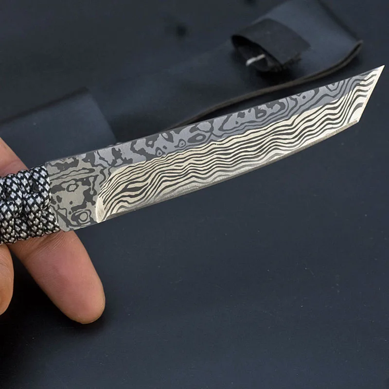 Нож Mengoing с фиксированным лезвием нож Tanto для кемпинга 5Cr13 из нержавеющей стали 58HRC
