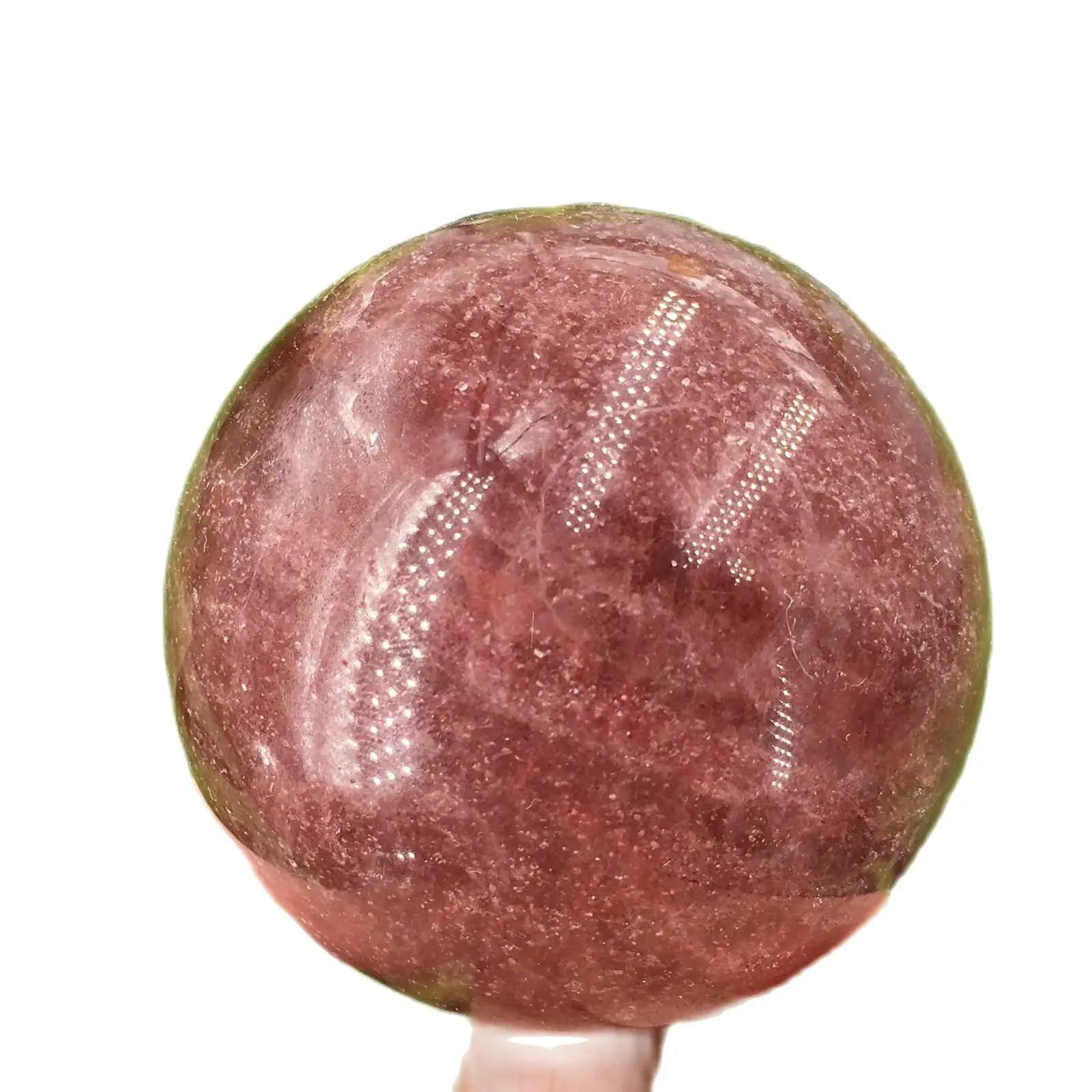 

Natural strawberry quartz sphere quartz Crystal Ball Reiki Healing