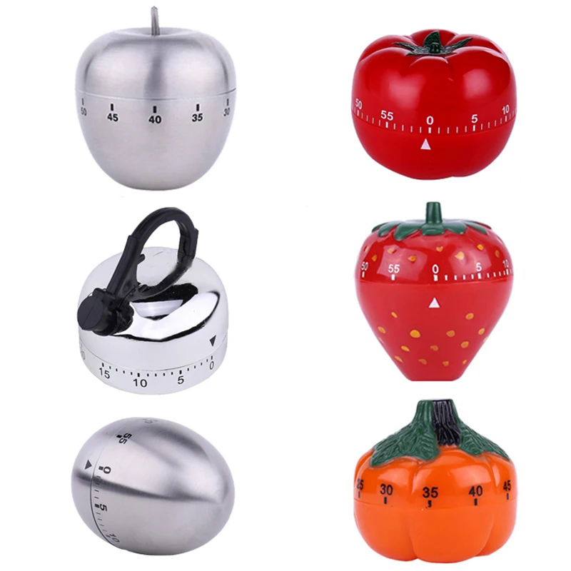 

Cartoon Kitchen Timer 60 Minute Countdown Timer Creative Fruit Vegetable Shape Cooking Timer Reminder Kitchen Tools