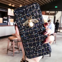 luxury brand 3d pearl bee glitter hard case for iphone 5 s 6 7 8 plus x xs max xr cover for samsung galaxy s8 s9 note 9 s10 e