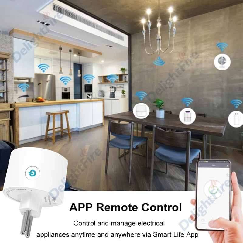 Бразилия смарт розетка Wi Fi Smart Plug с Tuya SmartLife Мощность таймер голос Управление 16A от