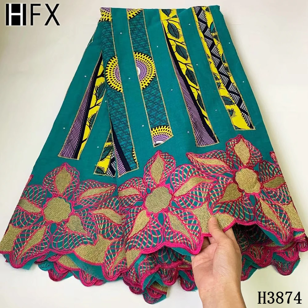 

HFX Dubai Fabric Swiss Voile Cotton Fabric 2020 Newest African Lace Swiss Voile In Sitzerland Nigerian For 5 yards Wedding Dress
