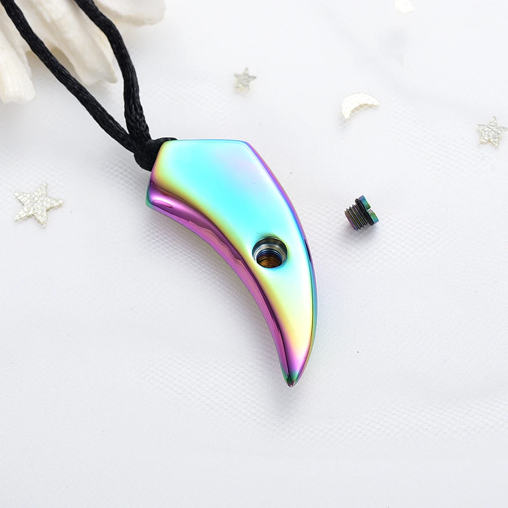 

Urn Necklace For Ashes For Men Stainless Steel Ivory Memorial Urn Pendant Necklace Keepsake Pendant Bulk Wholesale