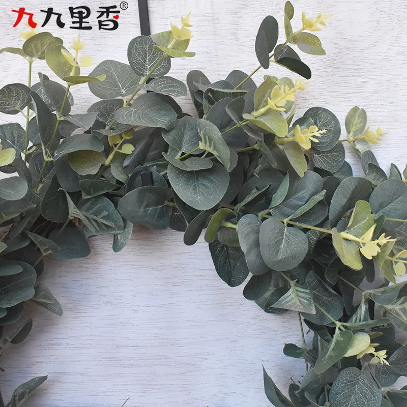 Украшение в американском стиле большие размеры листья эвкалипта круглый лист fang