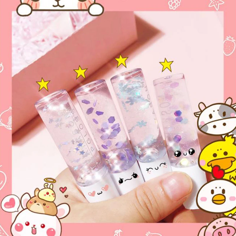 

1pcs Transparent Shimmer Lipstick Lips Plumper Oil Long Lasting Makeup Lipgloss