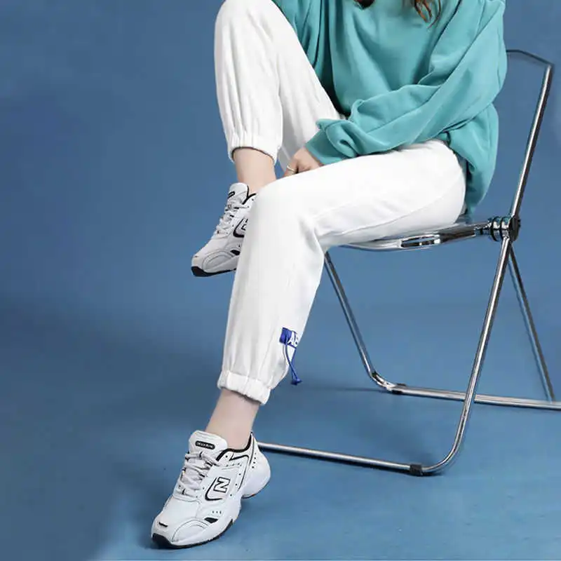 

2021 Spring Summer New Women's Wide Leg High Waist Pants Casual Trousers Women Harajuku Gothic Streetwear Sweatpants Boho Punk