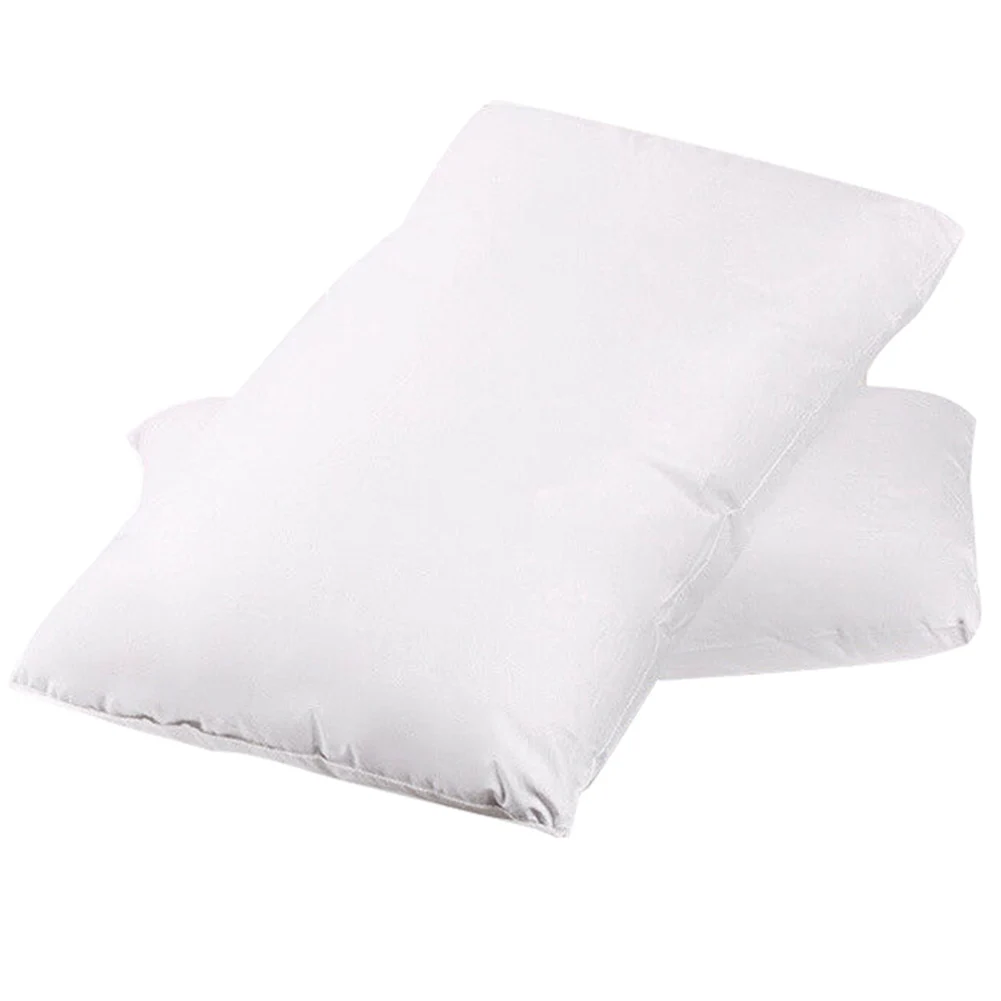 

2 Pcs Down Blend Bed Pillows Cotton Cover King Comfortable for Home Bedroom