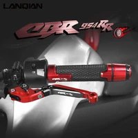 motorcycle accessories aluminum brake clutch levers handlebar hand grips ends for honda cbr954rr cbr 954 rr 2002 2003 parts