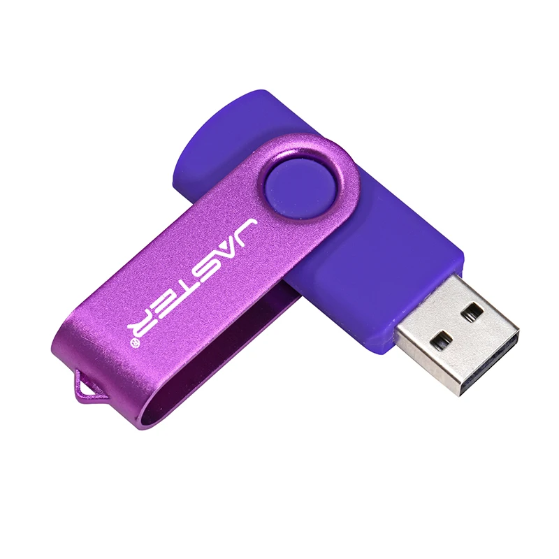 Purple JASTER бизнес пластиковый USB флэш-накопитель портативный накопитель 4 ГБ 16 ГБ 32 ГБ вращающаяся карта памяти u диск usb 2,0 логотип клиента - Цвет: Purple