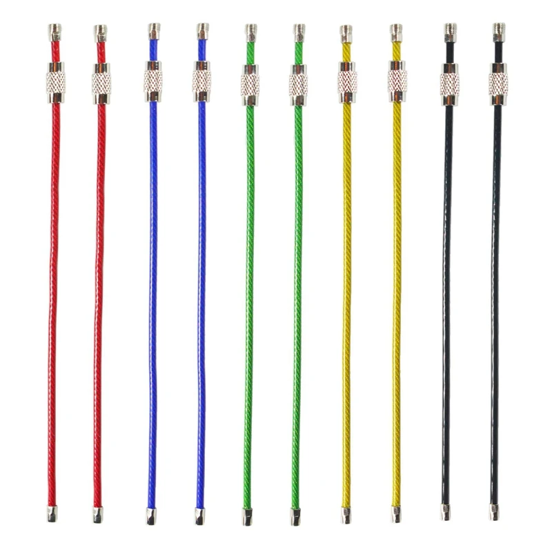 Брелки из нержавеющей стали с цветным нейлоновым покрытием 2 мм 6 3 дюйма 20