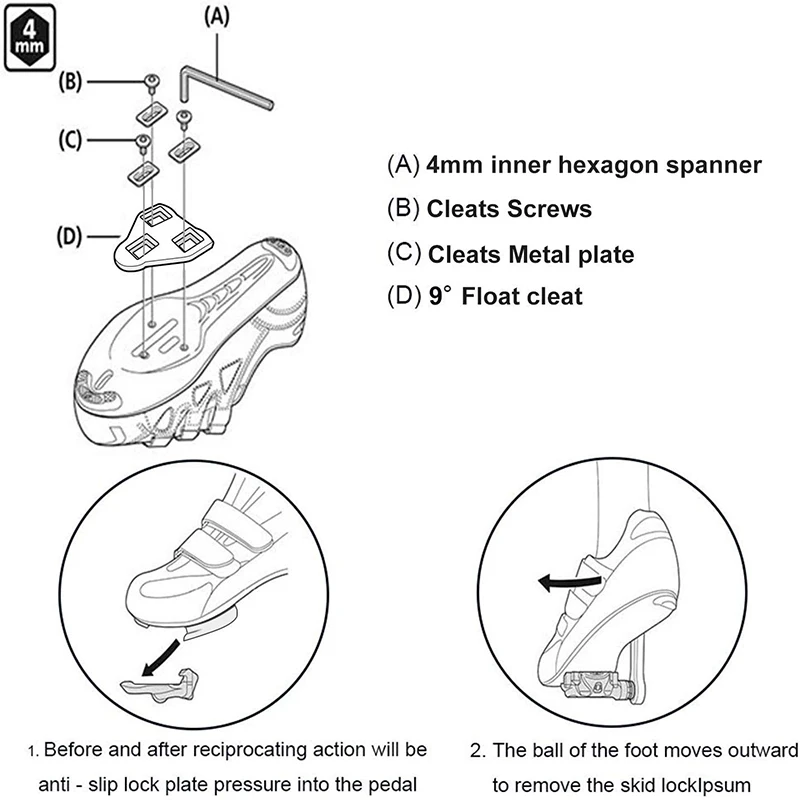 Велосипедные клипсы набор дорожные велосипедные совместим с внешним видом