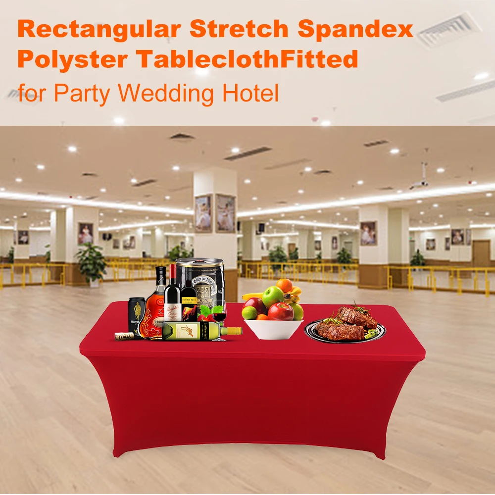 Прямоугольная скатерть полиэстер спандекс для стандартных складных столов 72
