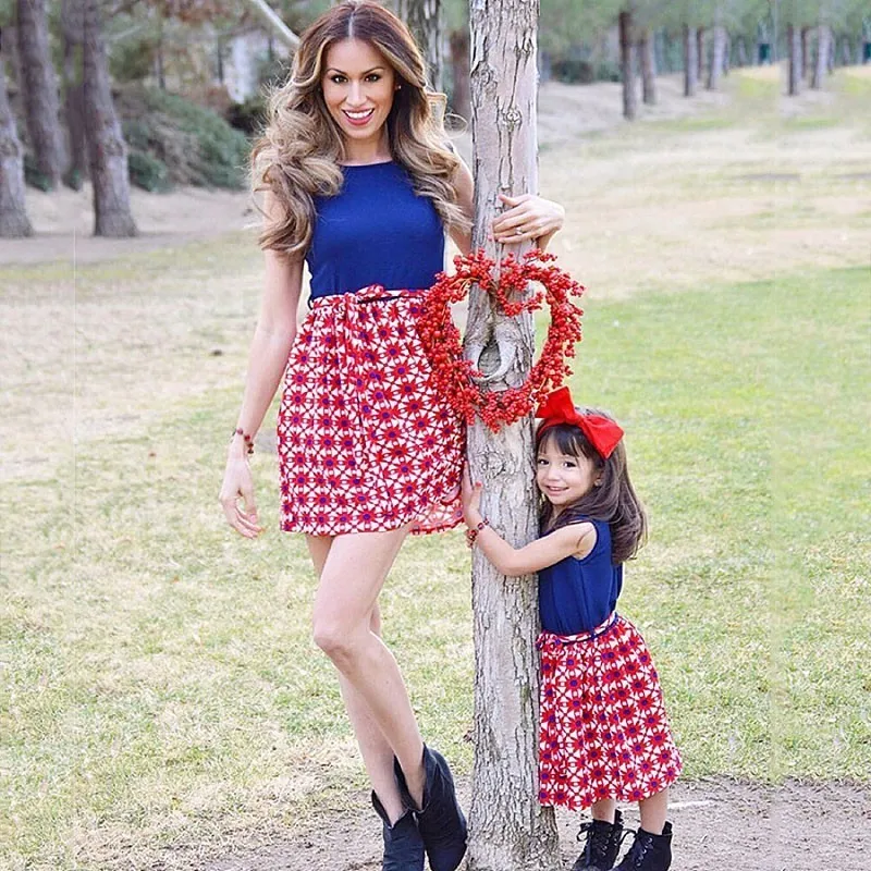 Летнее платье Me Little одежда для всей семьи одинаковые платья с геометрическим