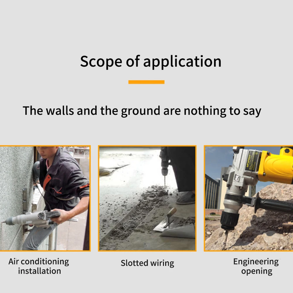 

26 Light Electric Hammer Electric Pick Three-purpose Electric Drill With Chuck Impact Drill Household Stone Drilling Crushing