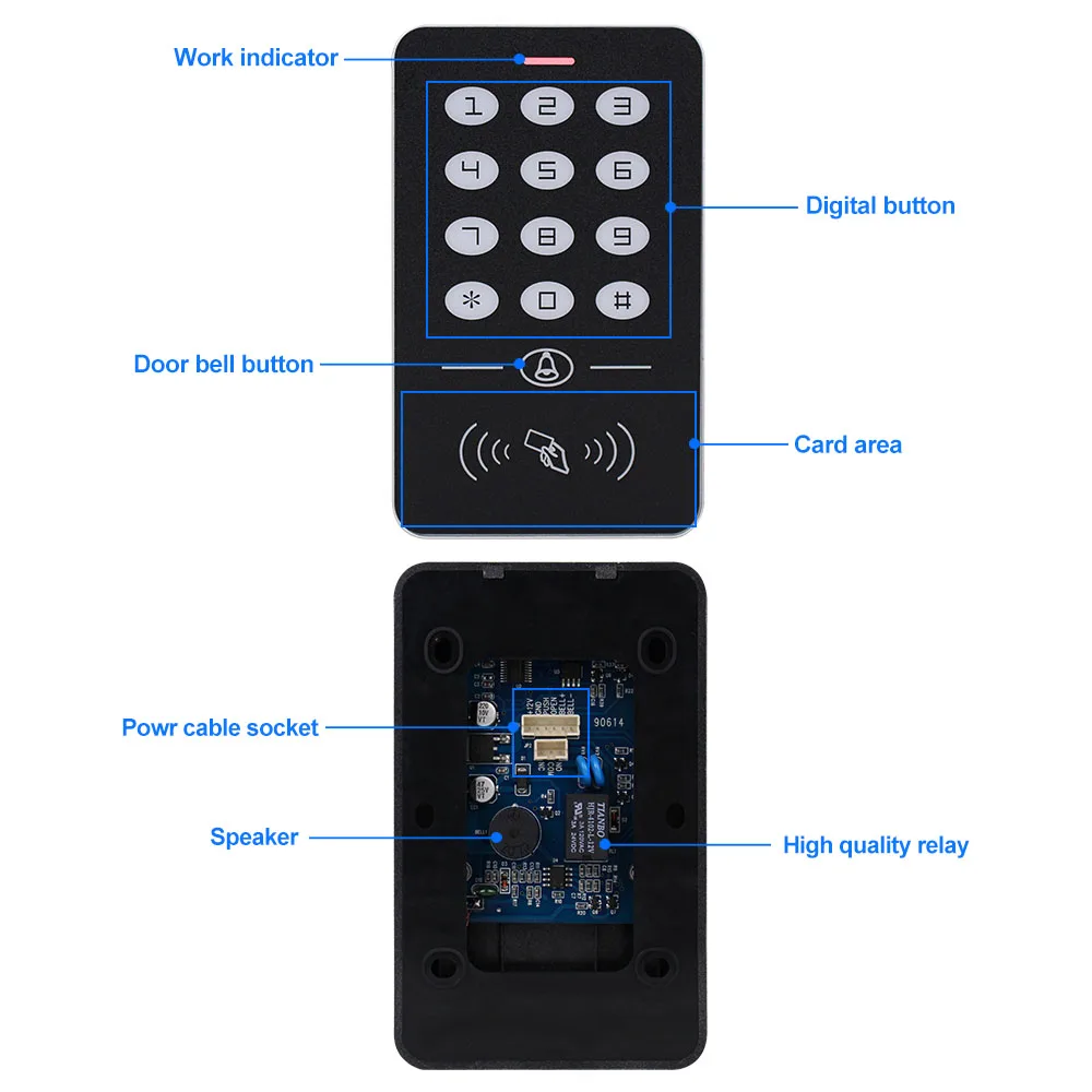 YiToo Door Access Control System Kit RFID Keypad + Power Supply Electric 180KG Magnetic Lock Strike Locks for Home Safe | Безопасность и