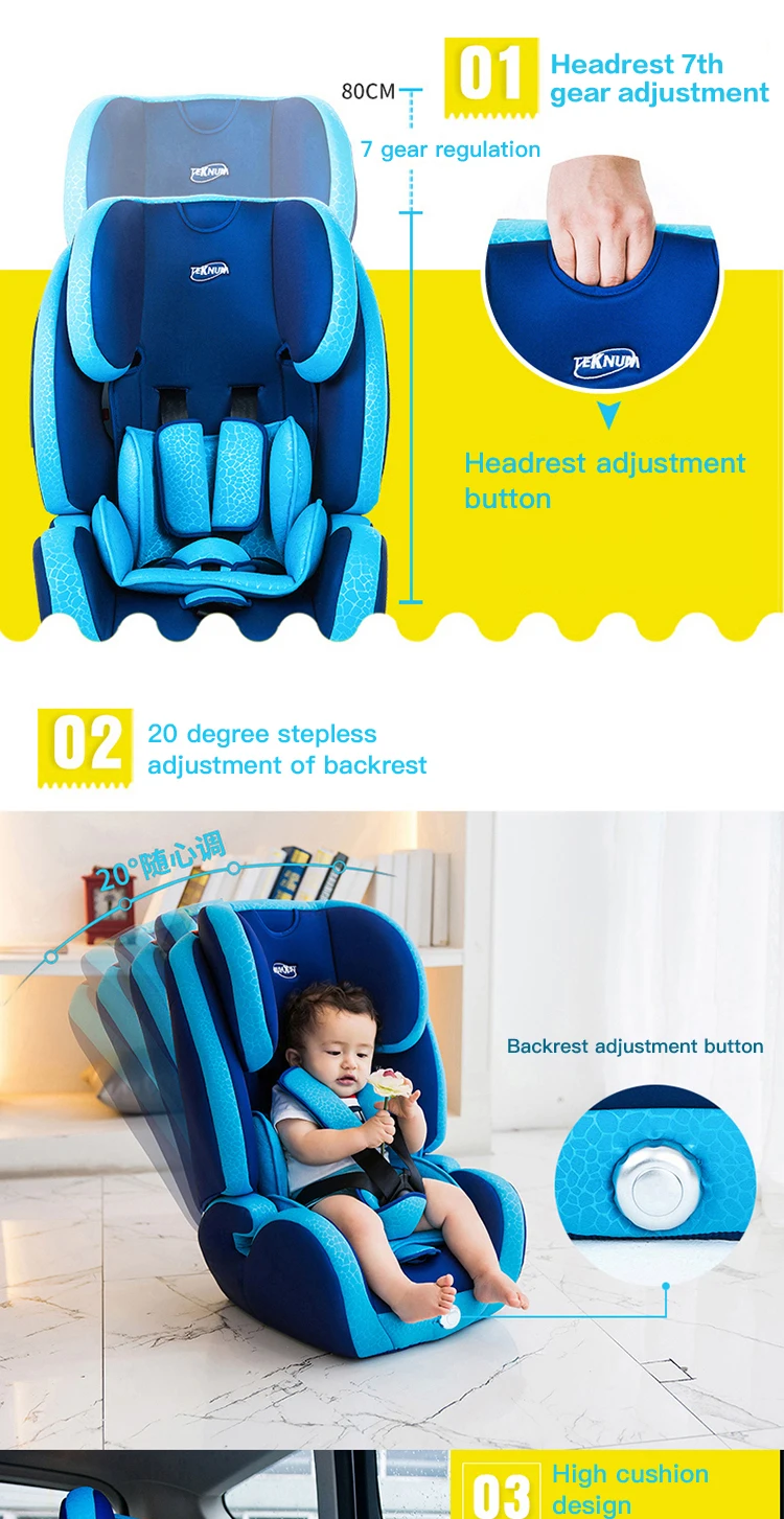 Teknum детское безопасное сиденье isofix9-12 месячного ребенка от 0 до 4 лет, простое и портативное, чтобы лежать