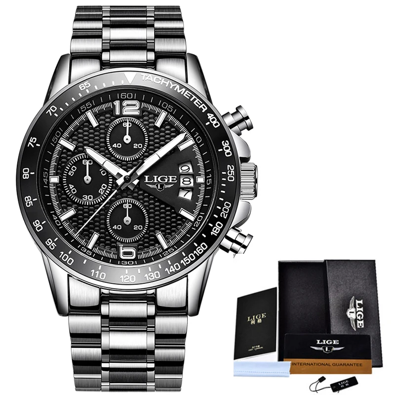 Reloj Hombre LIGE для мужчин s часы лучший бренд класса люкс военные спортивные
