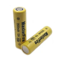 2pcslot masterfire 18650 3500mah 3 7v 12 95wh rechargeable lithium battery flashlight torch batteries cell 10a discharge