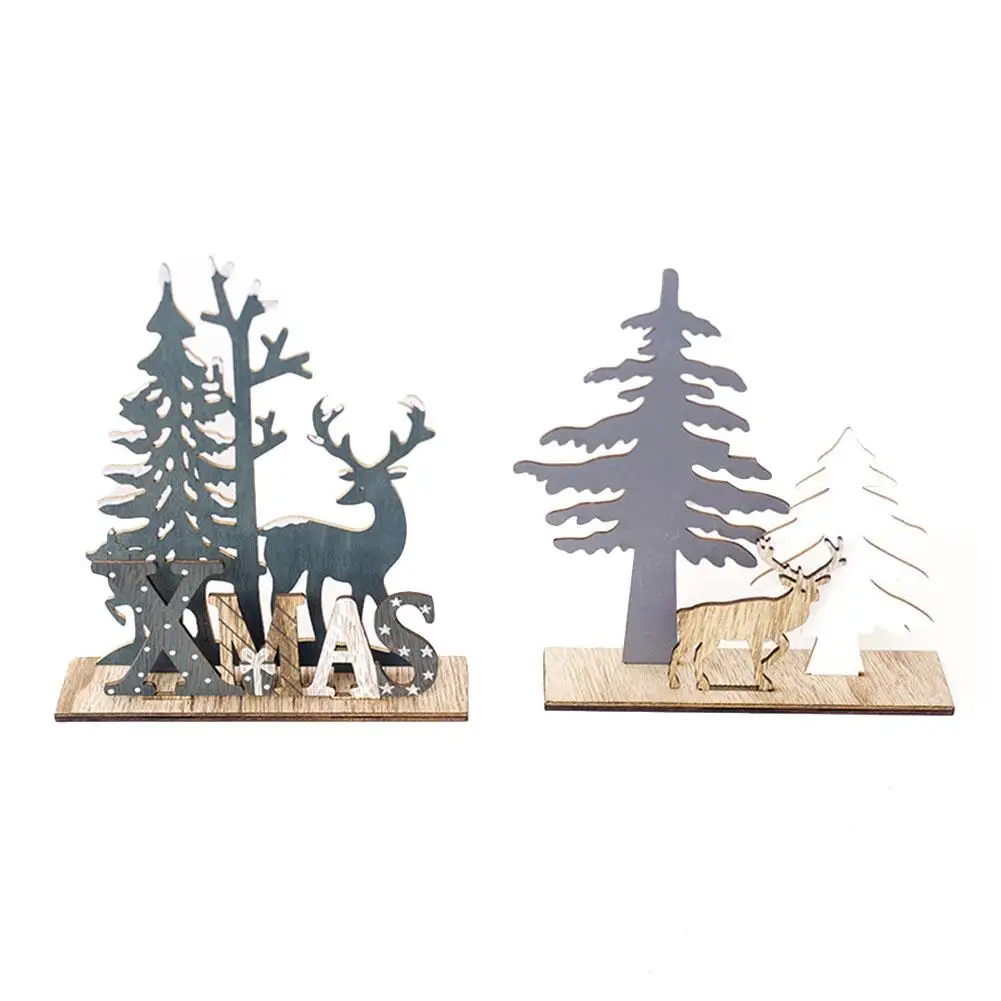 Олень Рождественское дерево деревянные украшения Рождественская вечеринка DIY