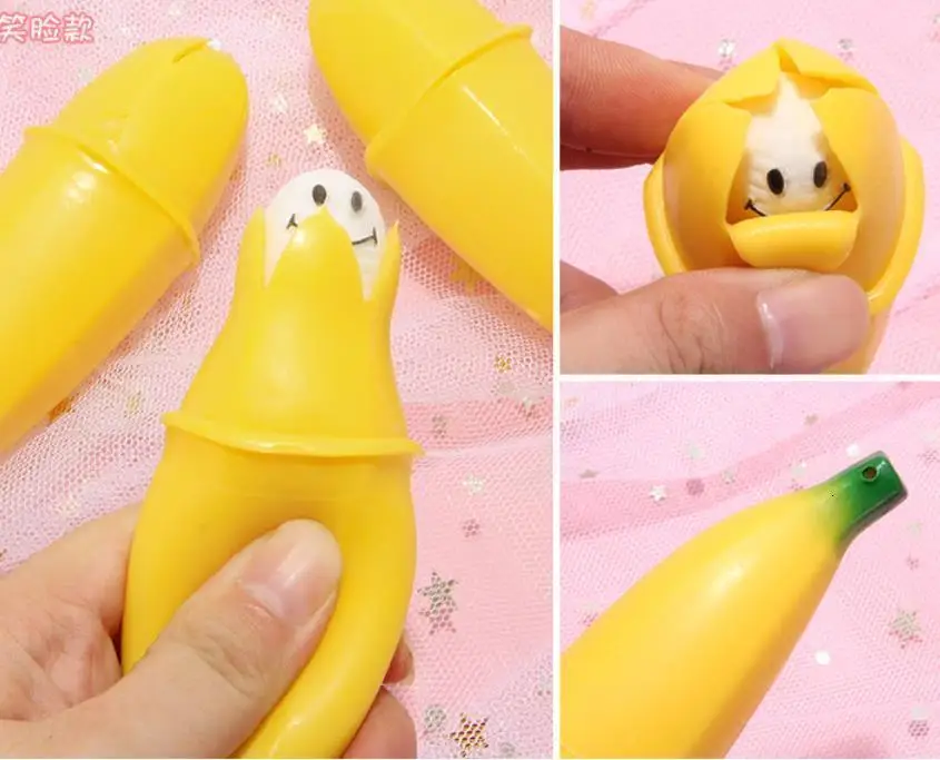 1 шт. эластичный Моделирование Мягкие банановый Squishy игрушки выдавливается декомпрессионное устройство для снятия стресса Антистресс игрушки для детей