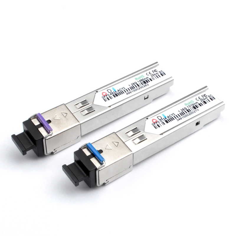 Волоконно оптический модуль SC SFP промышленного класса 40 ~ + 80 градусов Цельсия 1