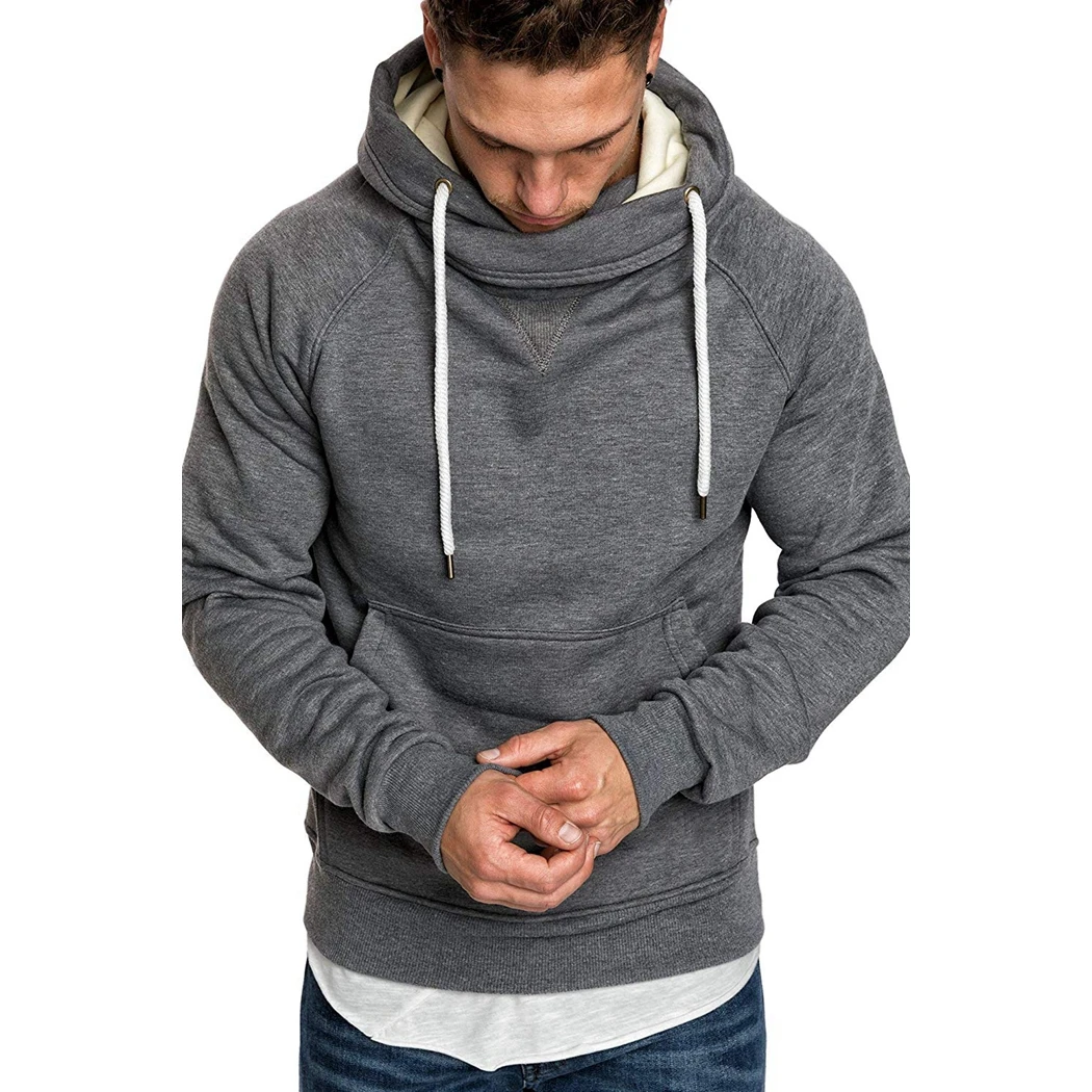 Мужские однотонные толстовки Весна Осень 2019 Новые повседневные спортивные