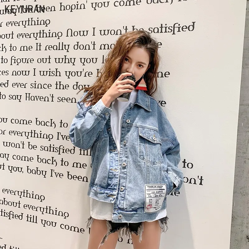 Базовое пальто бомберы винтажная ткань Лоскутная джинсовая куртка женские