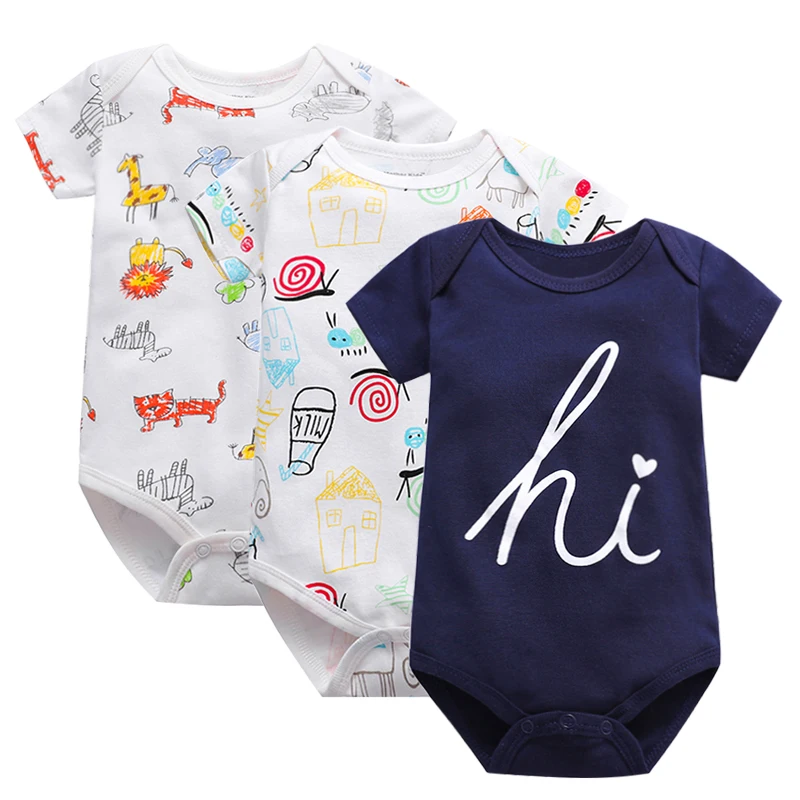 Комбинезоны для новорожденных 3 шт./Лот 100% хлопок | Детская одежда и обувь