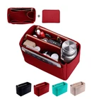 Новинка, популярный женский органайзер для макияжа, сумка из войлочной ткани, многофункциональная дорожная косметичка, сумки с подкладкой для девушек