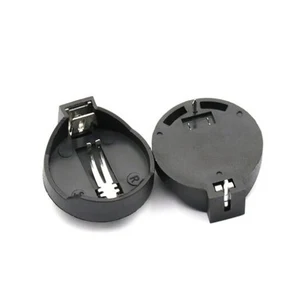 1/5/10pcs/lot CR2025 CR2032 3V Button Coin Cell Battery Socket Holder Case mini battery storage box Black Color