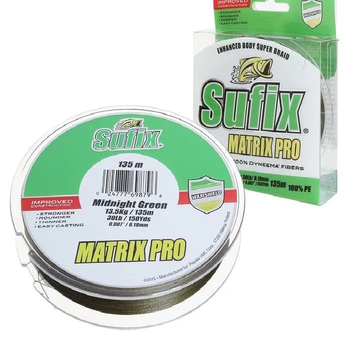 Леска плетеная SUFIX Matrix Pro зеленая 135м 0.15мм 10кг | Спорт и развлечения
