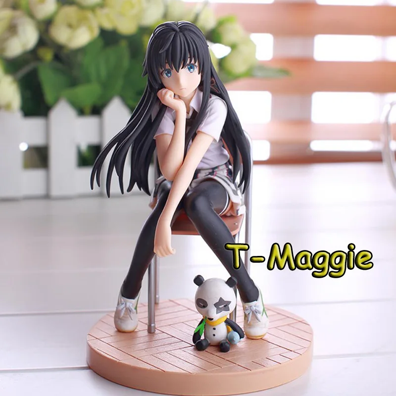 

Popular Anime Toy My Teen Romantic Comedy Uniform Yukinoshita Yukino Sitting PVC Action Figure Static Ornaments Toy Gift 14CM