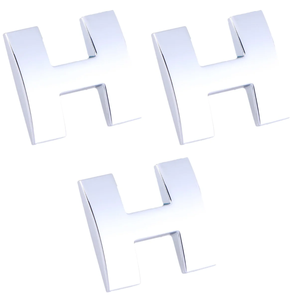 3 шт. 3D DIY металлические буквы-Стикеры Автомобильная Эмблема письмо серебряный
