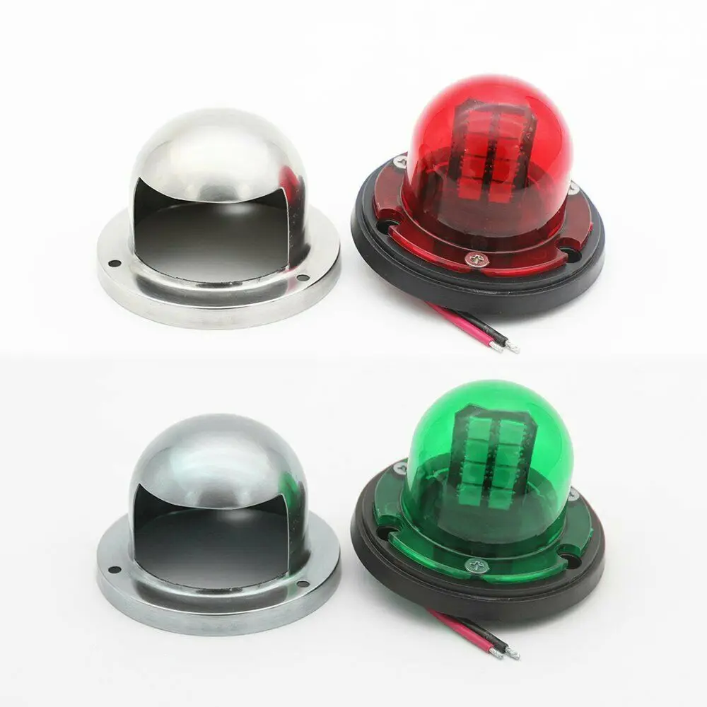 1/2 шт. 12 В из нержавеющей стали красный зеленый лук светодиодный навигасветильник