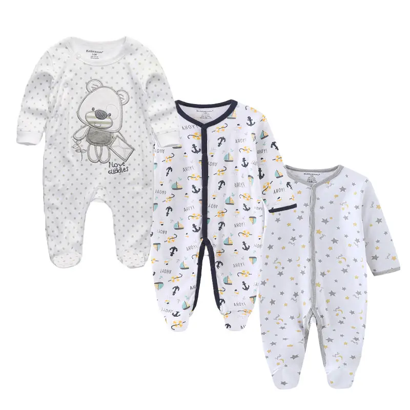 3 шт./лот Новинка Зимние детские комбинезоны с длинными рукавами Комплект из