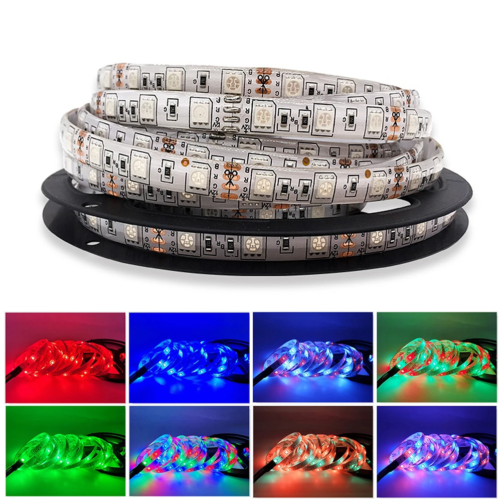 Светодиодная лента водонепроницаемая 25 цветов Rgb 5050 Smd 3528 10 м 12 в пост. Тока | Лампы