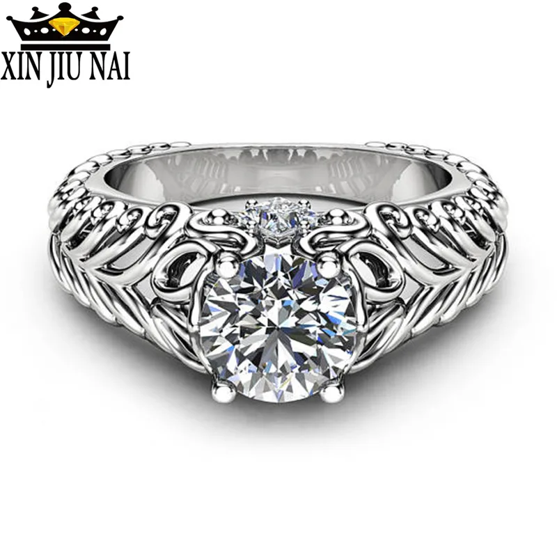 

Luxury Lines Cross Shape Wedding Ring for Woman Sliver Twist Classical Cubic Zirconia Girl Crystals Jewelry Couple Gift Rings