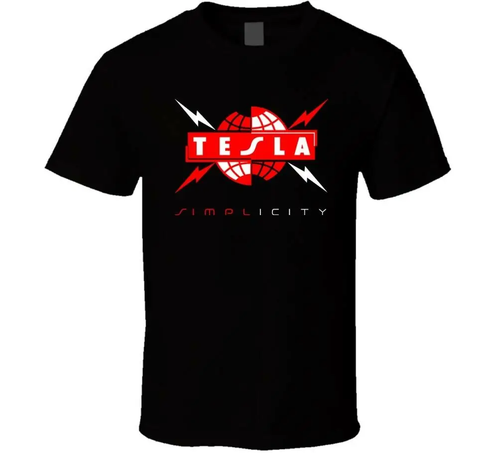 Tesla Simplicity Легенда рок-группы рубашка черная белая футболка Мужская Бесплатная