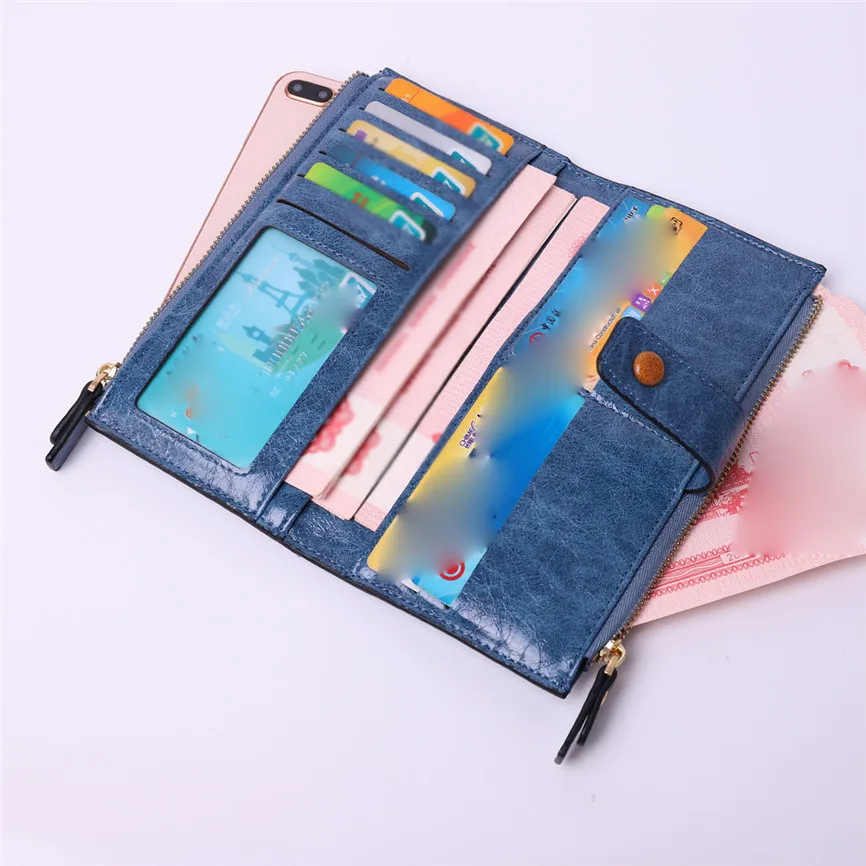 Женский кошелек с несколькими отделениями для карт роскошный винтажный ручной