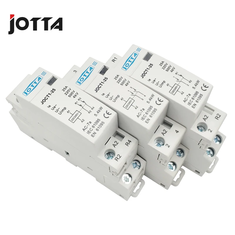 Американская классификация проводов 2р 16A/20A/25A 220 V/230 V 50/60HZ din rail AC контактор для дома 1NO 1NC/2NO/2NC