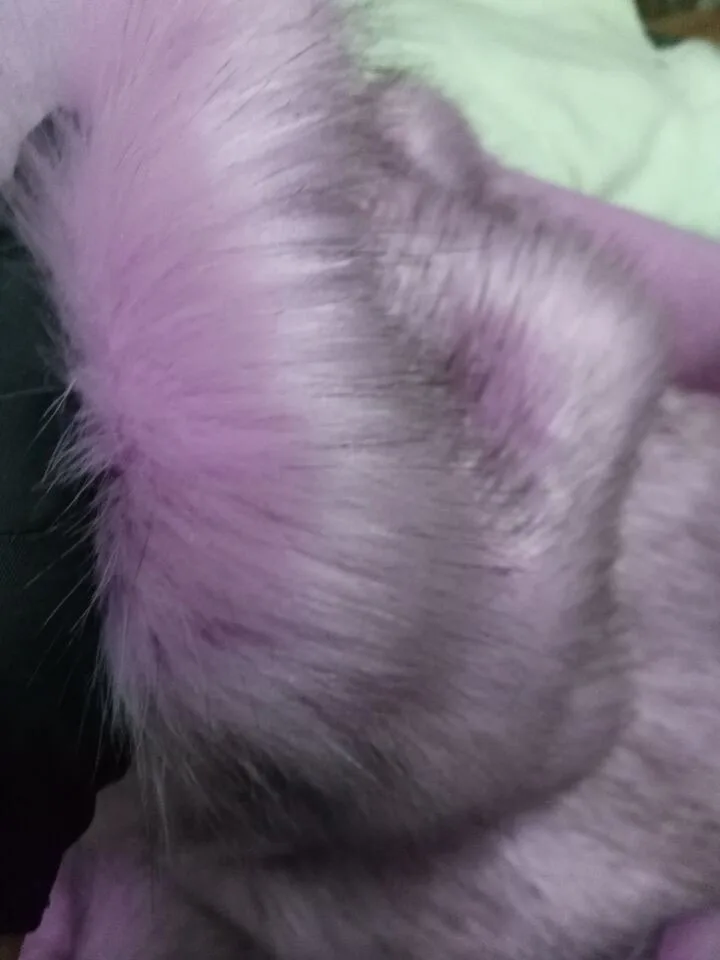 Высококачественный окрашенный наконечник из искусственного лисьего меха очень