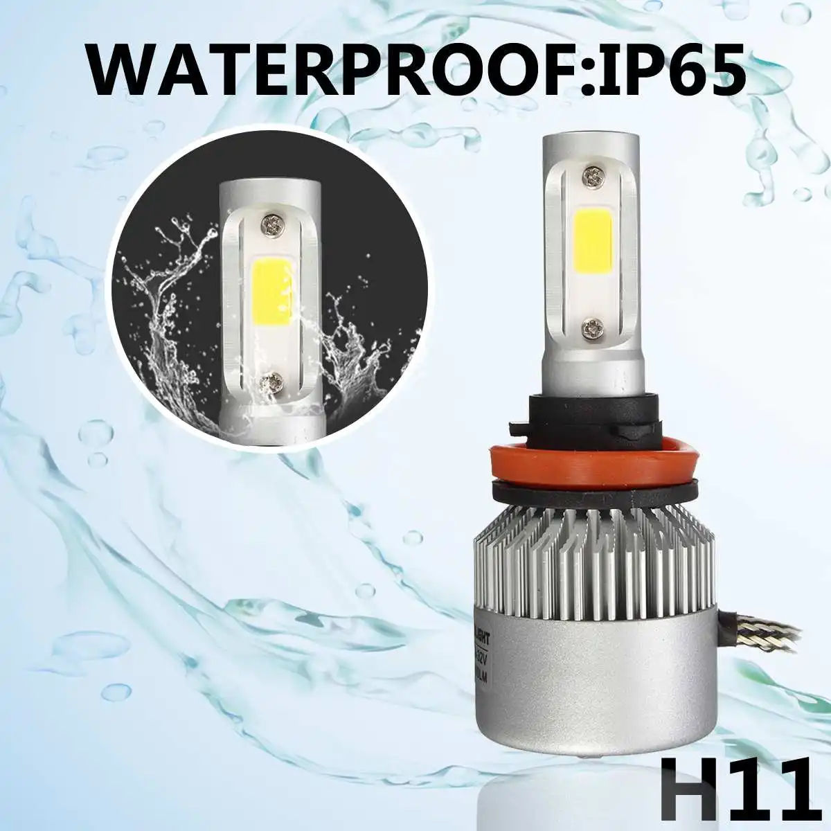 

1Set S2 36W COB Car Headlight LED Light Bulbs H4 H7 H8 H11 9006 9005 6500K 8000LM Car Led Bulb Car Styling Lighting