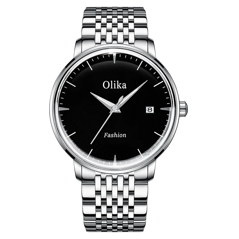 

Olika Swiss Brand Simple Business Automatic Mechanical Watch Men's Steel Belt Waterproof Hollow out Men's Mechanical Watch
