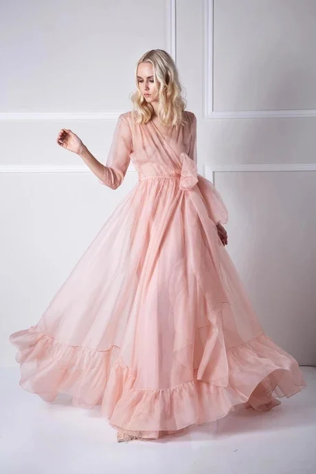 Пикантная розовая Женская одежда для сна банный халат шелковое кимоно бэйбидолл