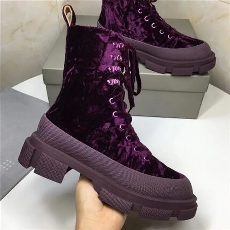 

Velet Boots Lace Up Women Shoes Boots Mujer Shoes Zapatos Mujer Platform Boots New Women Shoes Outdoor Shoes