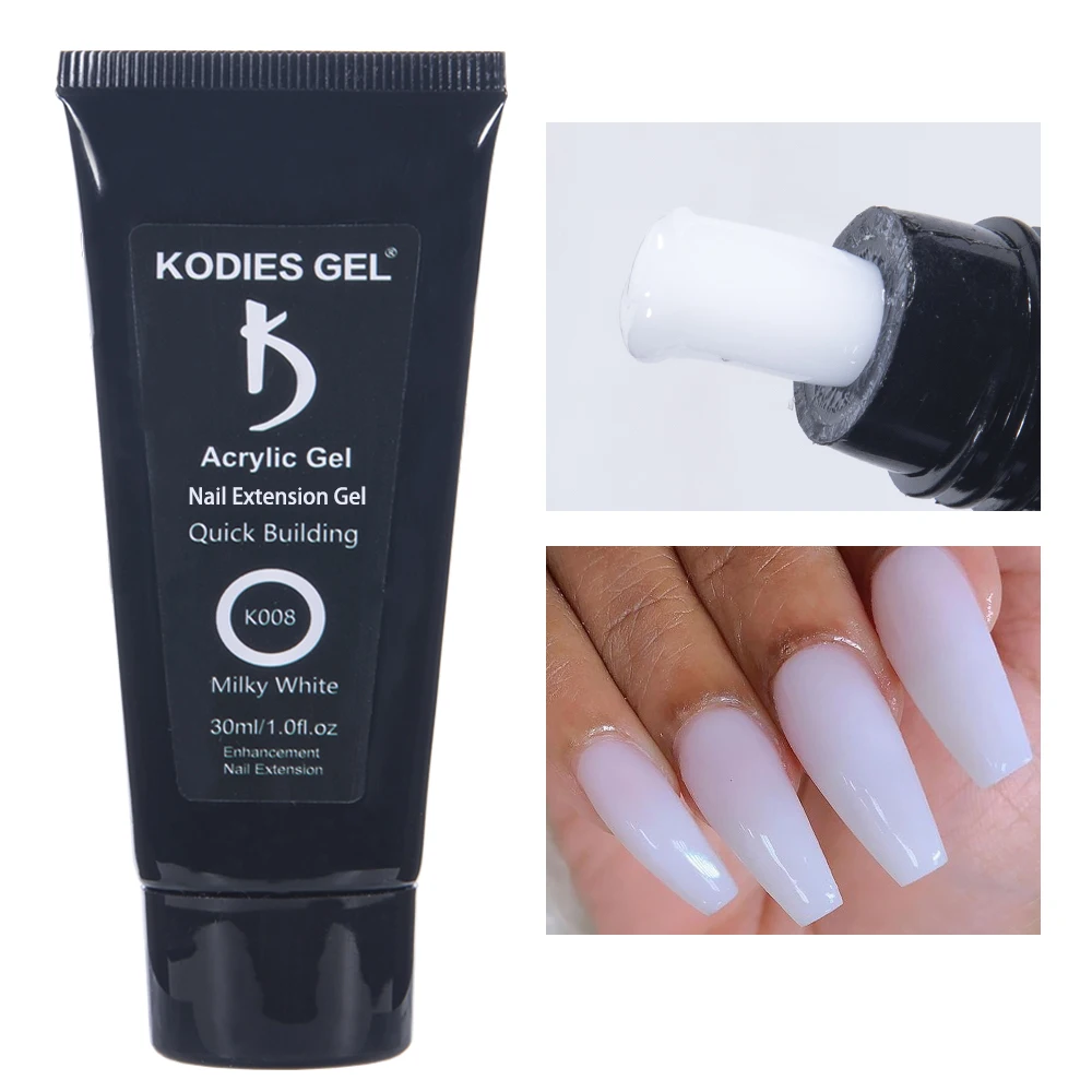 Гель KODIES молочно-белый полигель для ногтей акриловый гель 30 мл смешной кролик