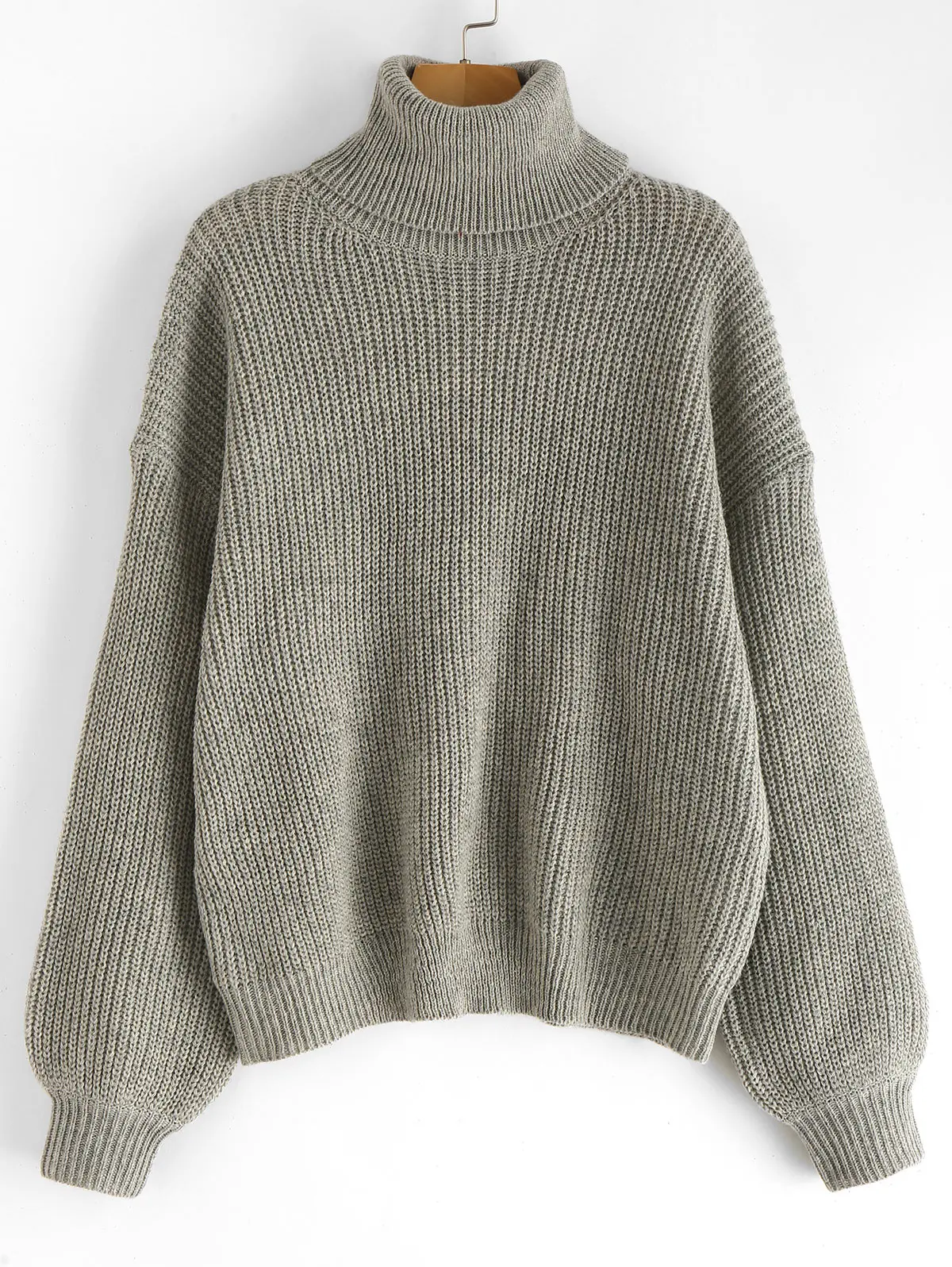 Простой женский свитер с отложным воротником и спущенными плечами от ZAFUL