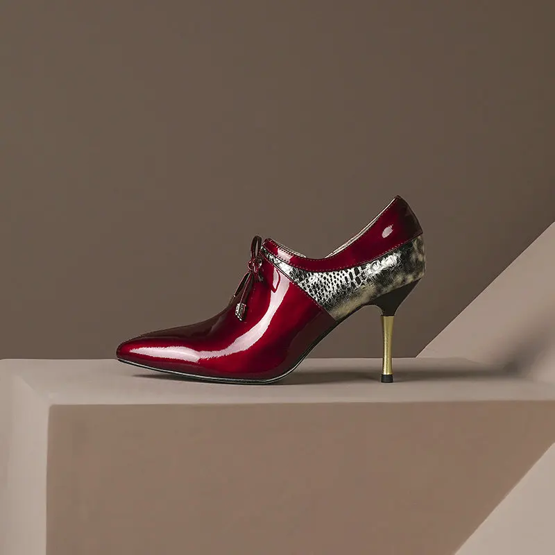 

Genuine Leather Concise Pumps Women Spring Autumn zippers Basic Office Party Shoes Woman metal thin Heeled women shoes