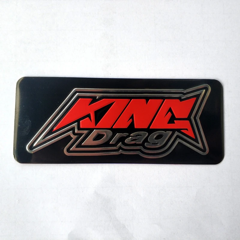10 шт. king drag алюминиевые выхлопные трубы мотоцикла наклейки декоративные