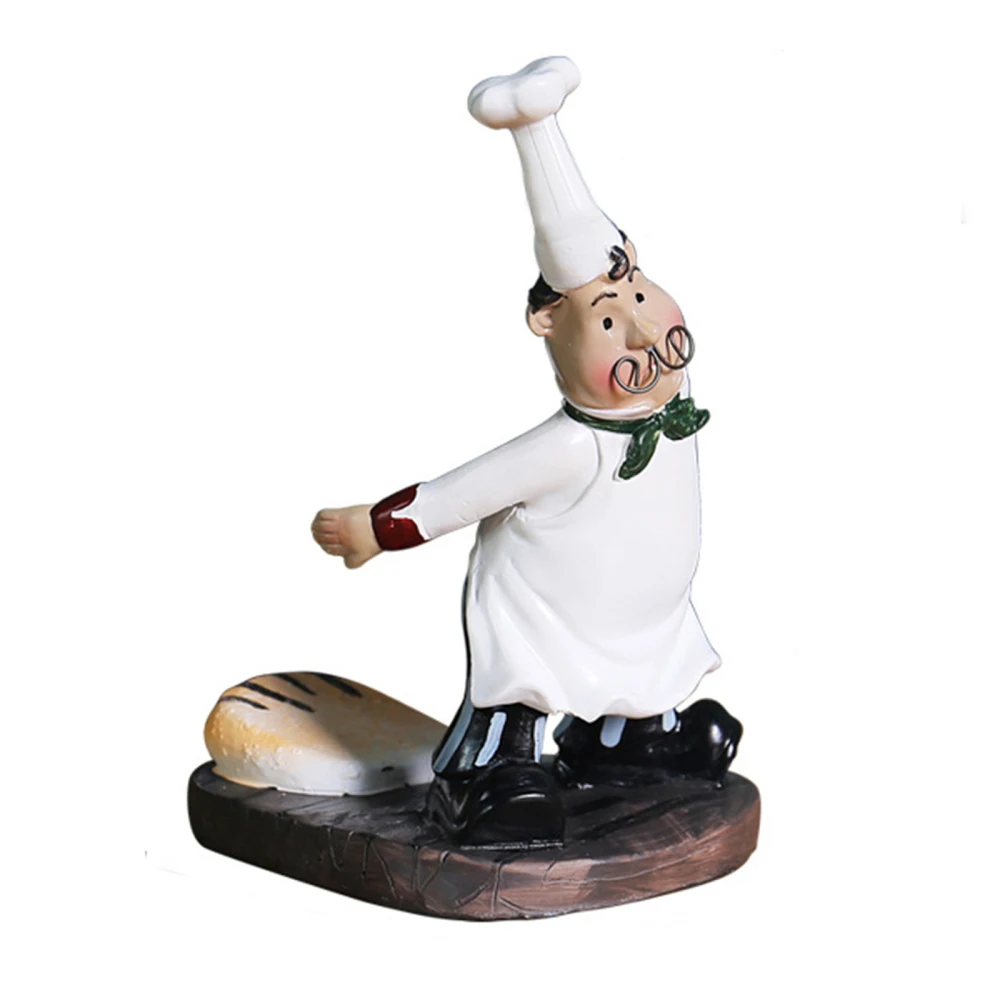 

Смола декоративный Винный Стеллаж шеф-повара держатель бутылки Европейский фигурки бокал для шампанского Plasthetics 11x16.5x21cm украшение кухонног...